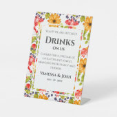 Modern symbool voor hechte flesoorten reclamebord met voetstuk (Voorkant)