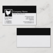 Modern symbool - zwart-wit - witkip visitekaartje (Voorkant / Achterkant)