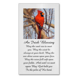 Modern Sympathy Card with Cardinal Bird Magnetisch Visitekaartje