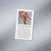 Modern Sympathy Card with Cardinal Bird Magnetisch Visitekaartje (Voorbeeld)