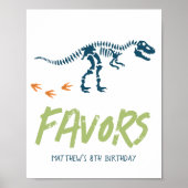 Modern T-Rex Dinosaurus Graaf Jongens Verjaardag F Poster (Voorkant)