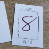 Modern tabelnummer Kaart | Bruiloft