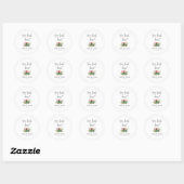 Modern Taco Bout Love Cactus Succulent Wedding Ronde Sticker (Vel)