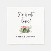 Modern Taco Bout Love Cactus Succulent Wedding Servet (Voorkant)
