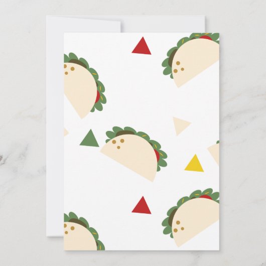 Modern Taco First Birthday Big One Kaart (Achterkant)