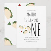 Modern Taco First Birthday Big One Kaart (Voorkant / Achterkant)