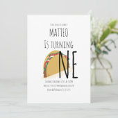 Modern Taco First Birthday One Pattern Kaart (Staand voorkant)