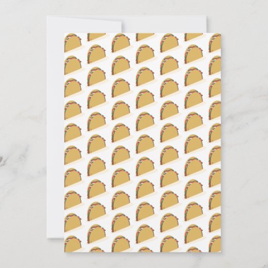 Modern Taco First Birthday One Pattern Kaart (Achterkant)