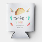 Modern Taco over een Baby Fiesta Baby shower Blikjeskoeler (Voorkant)