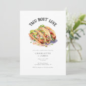 Modern Taco Over Liefde Koppels Vrijgezellenfeest Kaart (Staand voorkant)