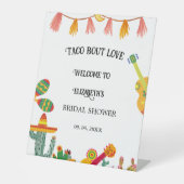 Modern Taco Over Liefde Vrijgezellenfeest Party We Reclamebord Met Voetstuk (Voorkant)