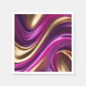 Modern Tafeldecor-Fuchsia Paarse en Goud- Servet (Voorkant)