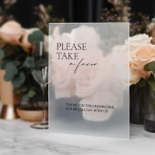 Modern Take a Favor Mirror Decal Sign Script