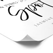 Modern Take a shot And find your seat wedding sign Poster (Hoek)