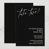 Modern Take Two! Uitgestelde Trouwkaart Kaart (Voorkant / Achterkant)