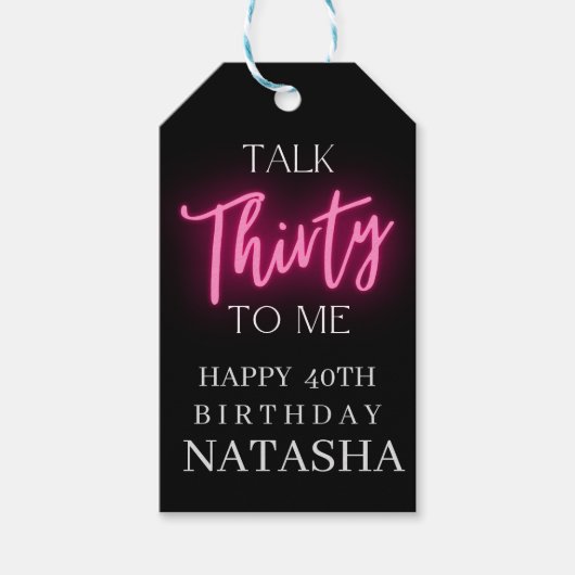 Modern Talk 30 Aan Mij 30e Verjaardagsfeestje Cust Cadeaulabel (Voorkant)