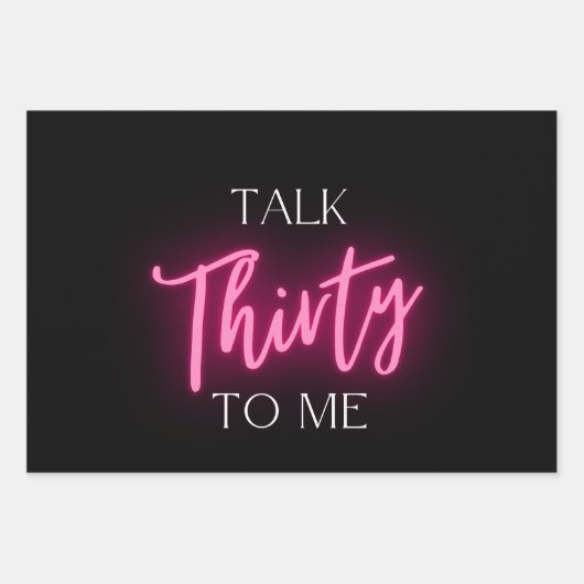 Modern Talk 30 Aan Mij 30e Verjaardagsfeestje Cust Inpakpapier Vel (Voorkant 3)