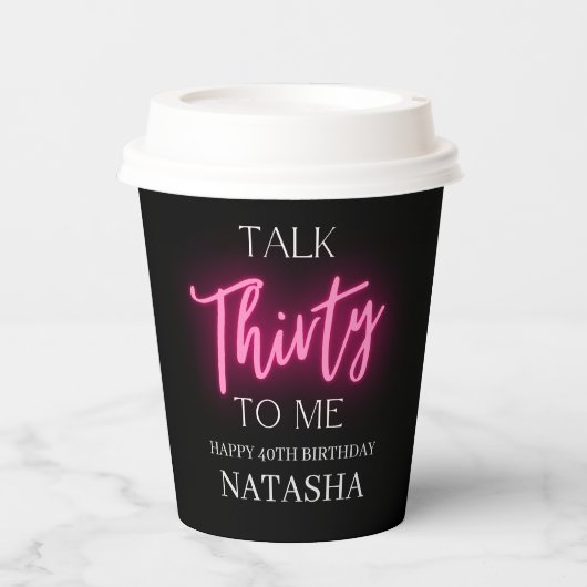 Modern Talk 30 Aan Mij 30e Verjaardagsfeestje Cust Papieren Bekers (Voorkant)