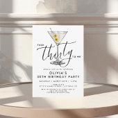Modern “Talk Thirty to Me” Martini Glass 30th Kaart