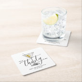 Modern “Talk Thirty to Me” Martini Glass 30th Kartonnen Onderzetters (Insitu)