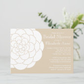 Modern Tan Dahlia Bloom Floral Vrijgezellenfeest Kaart (Staand voorkant)