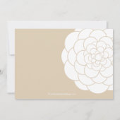 Modern Tan Dahlia Bloom Floral Vrijgezellenfeest Kaart (Achterkant)