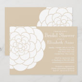 Modern Tan Dahlia Bloom Floral Vrijgezellenfeest Kaart (Voorkant / Achterkant)