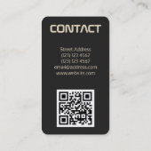 Modern tan duo-toon met QR-code Visitekaartje (Achterkant)