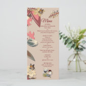Modern Tan - Marsala-wine tone stripes Menu (Staand voorkant)