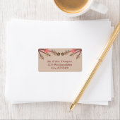 Modern Tan - Marsala-wine tone Wedding Labels (Insitu)