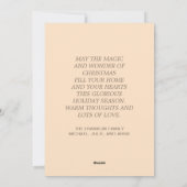 Modern Tan Merry-kerstfoto Feestdagenkaart (Achterkant)