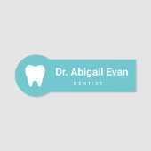 Modern Tandlicht Blauwgroen professionele orthodon Naamplaatje (Voorkant)