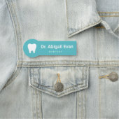 Modern Tandlicht Blauwgroen professionele orthodon Naamplaatje (In situ)