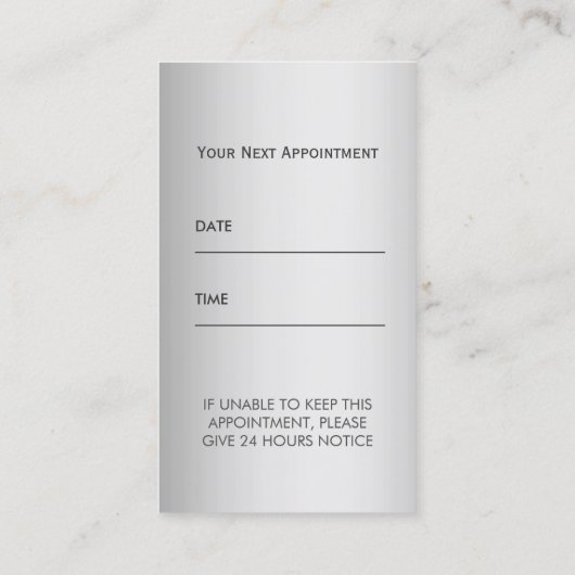 Modern tandpictogram Tandheelkundige zorg Afspraak Afsprakenkaartje (Achterkant)