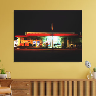 modern tankstation canvas afdruk