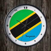 Modern Tanzania Flag, Tanzania Home / design Ronde Klok