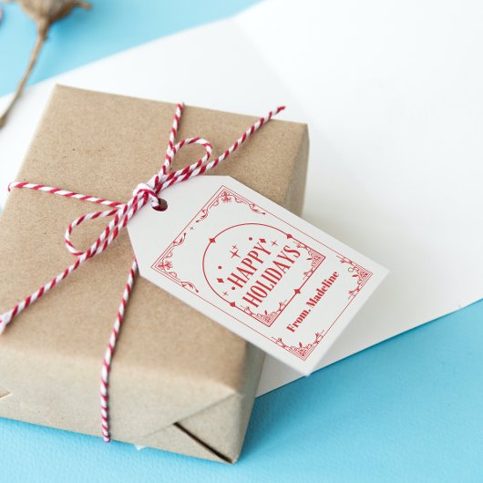 Modern Tarot vakantie feest Kerstmis Cadeaulabel