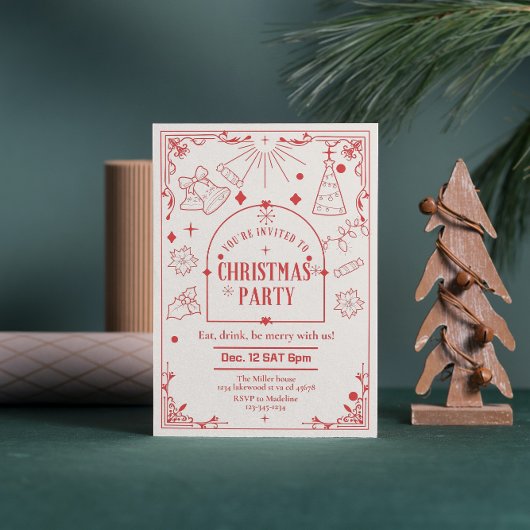 Modern Tarot vakantie feest Kerstmis Kaart