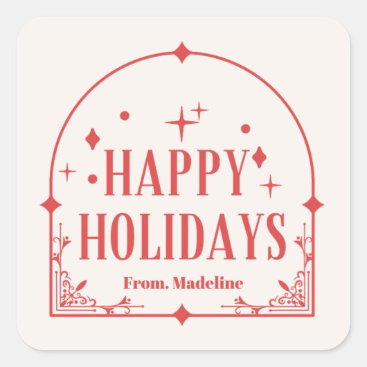 Modern Tarot vakantie feest Kerstmis Vierkante Sticker (Voorkant)