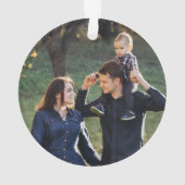 Modern Tartan Aangepast foto Dubbelzijdig Ornament (achterkant)