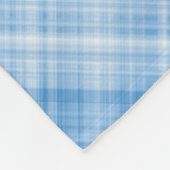 Modern Tartan Blauw Tan Plaid Patroon. Fleece Deken (Hoek)