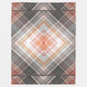 Modern Tartan Brawn Sinaasappel Tan Plaid Fleece Deken (Voorkant)