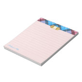 Modern Tartan Golden Monogram script Abrite gelijn Notitieblok (Linkerzijde)