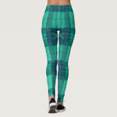 Modern Tartan Green Leggings (Achterkant)