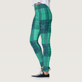 Modern Tartan Green Leggings (Links)