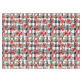 Modern Tartan grijs bloemmotief Tafelkleed (Voorkant (Horizontaal))