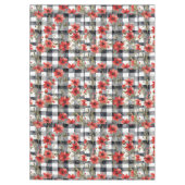 Modern Tartan grijs bloemmotief Tafelkleed (Voorkant)