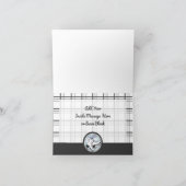 Modern Tartan Ice Skating Dank je wel Bedankkaart (Binnen)