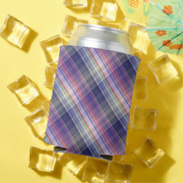 Modern Tartan Paarse Tan Plaid Pattern. Blikjeskoeler