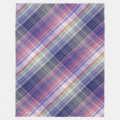 Modern Tartan Paarse Tan Plaid Pattern. Fleece Deken (Voorkant)